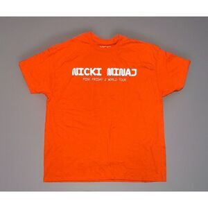 Nicki Minaj T Shirt XL Orange Pink Friday 2 Tour Merch SFX Sound Effects NEW‎